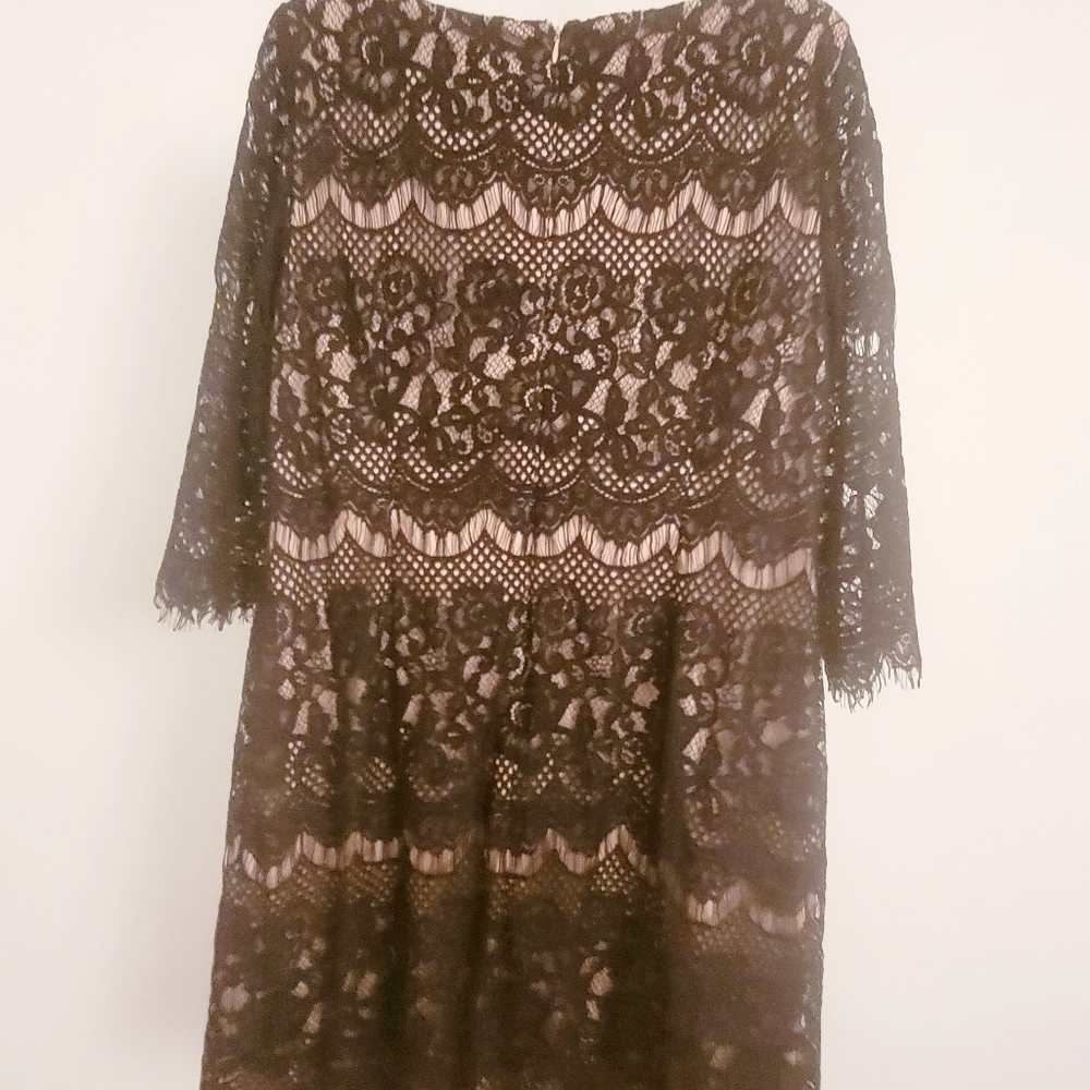 Jessica Howard Blk and Tan lace dress - Picture 2 of 2